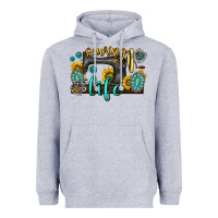 Heather Grey sewing life western Heavyweight Hoodie - texasbilliewilder