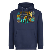 Navy sewing life western Heavyweight Hoodie - texasbilliewilder