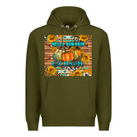 Army Green hello pumpkin season tumbler Premium Hoodie - Artiststas