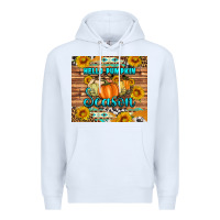 White hello pumpkin season tumbler Premium Hoodie - Artiststas