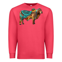 Cardinal brahman bull gemstone turquoise and sunflower Premium Sweatshirt - RanaPortraitStore