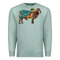 Seafoam brahman bull gemstone turquoise and sunflower Premium Sweatshirt - RanaPortraitStore