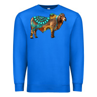 True Royal brahman bull gemstone turquoise and sunflower Premium Sweatshirt - RanaPortraitStore