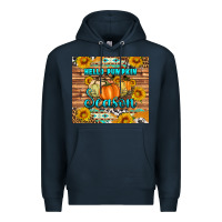 Navy hello pumpkin season tumbler Premium Hoodie - Artiststas