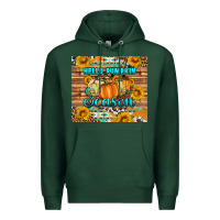 Sports Green hello pumpkin season tumbler Premium Hoodie - Artiststas