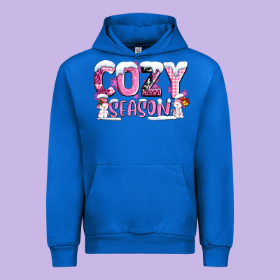 Pink Cozy Season With Snowman Ado Urban Hoodie Designed By Adodesignshop