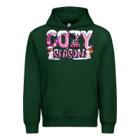 Forest Green pink cozy season with snowman ado Urban Hoodie - AdoDesignShop