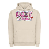 Pigment French Oak pink cozy season with snowman ado Urban Hoodie - AdoDesignShop