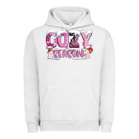 Pigment Lunar Rock pink cozy season with snowman ado Urban Hoodie - AdoDesignShop