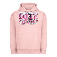 Pigment Salmon pink cozy season with snowman ado Urban Hoodie - AdoDesignShop