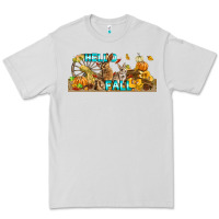 Dove Grey Hello Fall Rabbit Premium Tee - LillyAllenDesigns