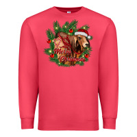 Cardinal merry Christmas brahman bull Premium Sweatshirt - RanaPortraitStore
