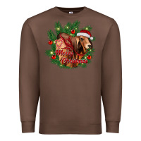 Chestnut merry Christmas brahman bull Premium Sweatshirt - RanaPortraitStore
