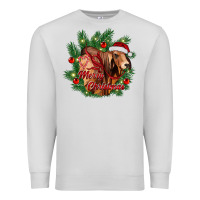 Dove Grey merry Christmas brahman bull Premium Sweatshirt - RanaPortraitStore