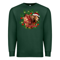 Sports Green merry Christmas brahman bull Premium Sweatshirt - RanaPortraitStore