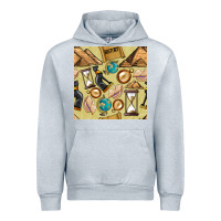 Heather Grey history seamless pattern Urban Hoodie - BundleAndBundleShop