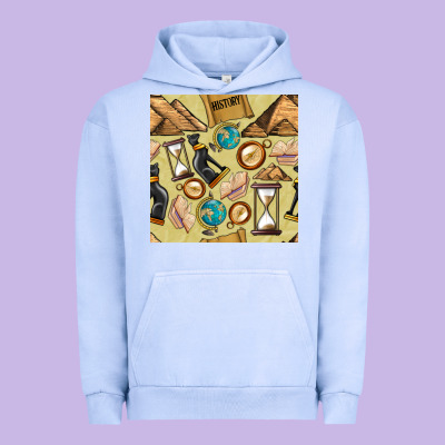 History Seamless Pattern Urban Hoodie Designed By Bundleandbundleshop