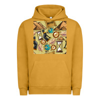 Pigment Peanut Butter history seamless pattern Urban Hoodie - BundleAndBundleShop