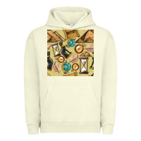 Pigment Pistachio history seamless pattern Urban Hoodie - BundleAndBundleShop
