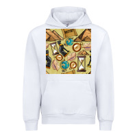 White history seamless pattern Urban Hoodie - BundleAndBundleShop