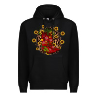 Black boots wood slice ornament Premium Hoodie - JahusDesignShop