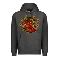 Charcoal Heather boots wood slice ornament Premium Hoodie - JahusDesignShop