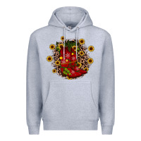 Heather Grey boots wood slice ornament Premium Hoodie - JahusDesignShop