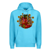 Ocean Blue boots wood slice ornament Premium Hoodie - JahusDesignShop