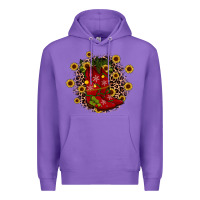 Purple boots wood slice ornament Premium Hoodie - JahusDesignShop