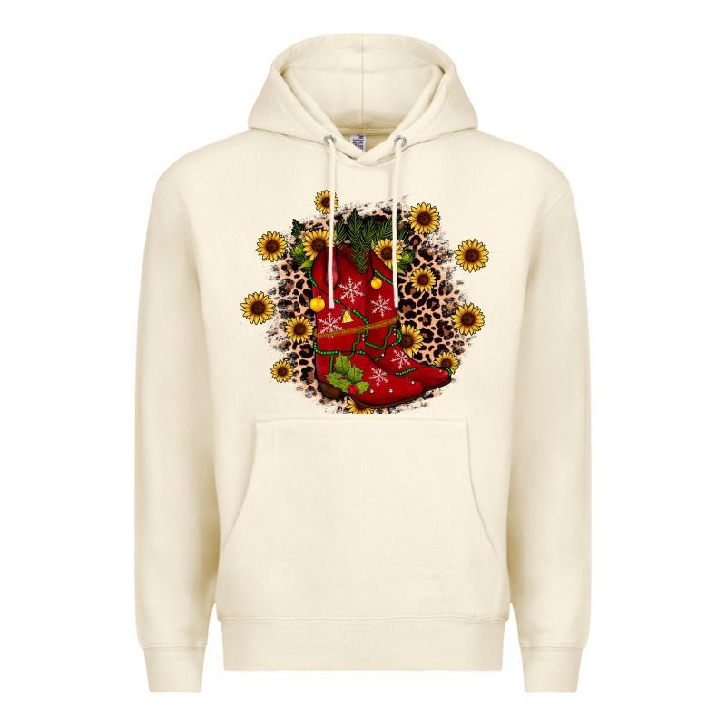 Boots Wood Slice Ornament Premium Hoodie by JahusDesignShop | Teevron