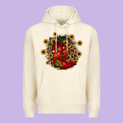 Boots Wood Slice Ornament Premium Hoodie Designed By Jahusdesignshop