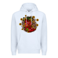 White boots wood slice ornament Premium Hoodie - JahusDesignShop