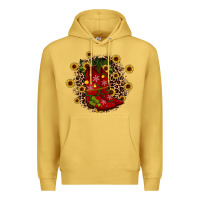 Antique Gold boots wood slice ornament Premium Hoodie - JahusDesignShop