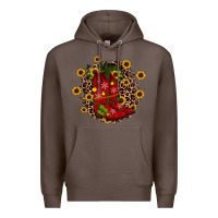 Coffee boots wood slice ornament Premium Hoodie - JahusDesignShop
