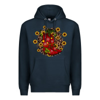 Navy boots wood slice ornament Premium Hoodie - JahusDesignShop