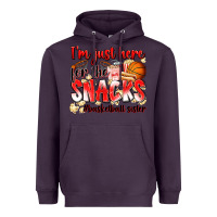 Plum im just here for the snacks basketball sister Heavyweight Hoodie - Zillion Design Studio