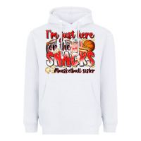 White im just here for the snacks basketball sister Heavyweight Hoodie - Zillion Design Studio