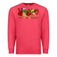 Cardinal peace love strawberry with summer Premium Sweatshirt - texasbilliewilder