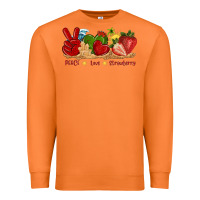 Carrot peace love strawberry with summer Premium Sweatshirt - texasbilliewilder