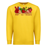 Lemon peace love strawberry with summer Premium Sweatshirt - texasbilliewilder