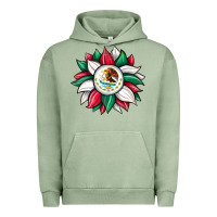 Pigment Oil Green sunflower mexican flag Urban Hoodie - JahusDesignShop