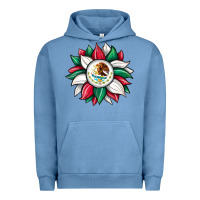 Pigment Pebble Blue sunflower mexican flag Urban Hoodie - JahusDesignShop