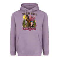 Lavender shoulda been a cowgirl bucking horse Heavyweight Hoodie - texasbilliewilder