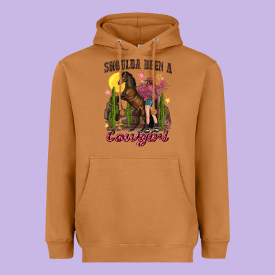Heavyweight Hoodie shoulda been a cowgirl bucking horse