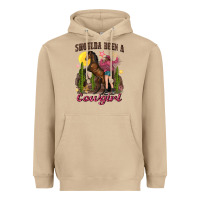 Mushroom shoulda been a cowgirl bucking horse Heavyweight Hoodie - texasbilliewilder