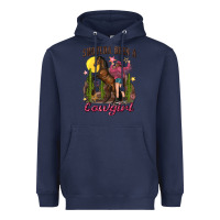 Navy shoulda been a cowgirl bucking horse Heavyweight Hoodie - texasbilliewilder