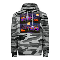 Slate Camo halloween spooky truck seamless pattern Premium Hoodie - BundleAndBundleShop