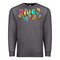 Charcoal Heather river squad with leopard Premium Sweatshirt - texasbilliewilder