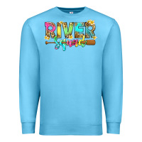 Ocean Blue river squad with leopard Premium Sweatshirt - texasbilliewilder