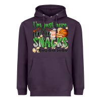 Plum i'm just here for the snacks #basketball brother Heavyweight Hoodie - Zillion Design Studio
